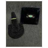 Two emerald rings - 14kt Emerald and Diamond Ring