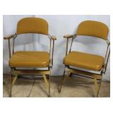 Retro Folding Chairs in Gold Hue