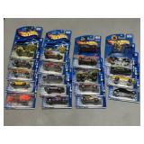20 Hot Wheels cars in blister packs: Race & Win,