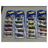 20 Hot Wheels NIP cars: race to win