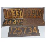 Early 1900s New York & Massachusetts License Plate