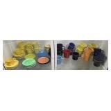 Fiesta-Ware Cup and Saucer grouping incl nine teac