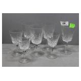 Four Waterford Water Goblets & Three Waterford Win