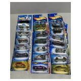 20 Hot Wheels cars in blister packs: Mattel