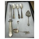 Misc. Sterling Flatware & Stainless Carving Knife