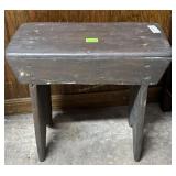 Primitive Wooden Stool/Bench - 20" x 10.5" x 18"