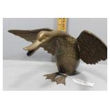 Cast Metal Goose Ready for Take off - overall 14"