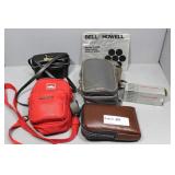 Four Vintage Cameras in Pouches incl Agfa, Fuji TW