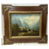 1800s Oil on canvas signed lower left *tear to pai