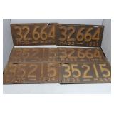 1930-1936, 1938-1940 Massachusetts License Plates