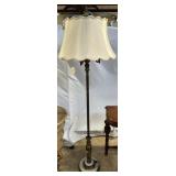 Floor Lamp with Case Metal and Marble Base - 65" H