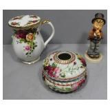 W. Germany Hummel, Victorian Porcelain Hair Receiv