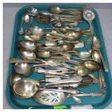 Mixed Lot of Silver-plate Flatware incl Serving Sp