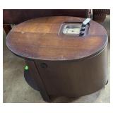 Philco Oval Radio Side Table with Hideaway Storage