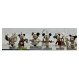 Six Lenox Disney Mickey Mouse Ornaments
