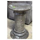Circular Marble pedestalin gray hues - 16" D x 25"
