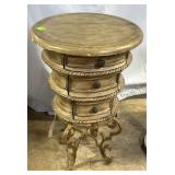 Fiberglass Ornate Plant Stand - 17" D x 28" H
