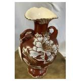 Porcelain Floral HP Urn - 15.5"