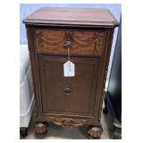 Daintily Carved Ladies Side Table with ribbon moti
