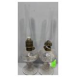 Pair Votive Translucent Oil Lamps