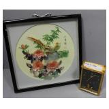 Jaeger-le Coultre Table Clock w/ oriental motif &