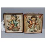 Two 1938 Hummel Wall Plaque #92 Merry Wanderer & #
