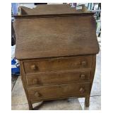 Drop-front Writing Desk with Three Drawers - 31" x