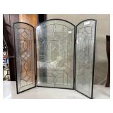 Glass Foldable Divider with Geometrical Shapes - 4