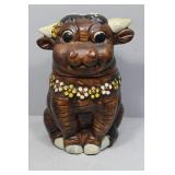 Horned Cow Cookie Jar