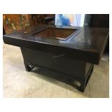 Aidan table with three copper inserts 40ï¿½w x