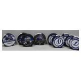 Nine Tampa Bay Lightning Hockey Pucks