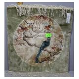 Knotted Area Rug with Directional Pile - 19" x 18"