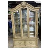 9-glass shelf China Cabinet with upper glass front