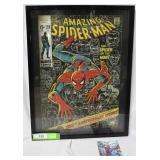 The Amazing Spiderman framed expanded comic book c