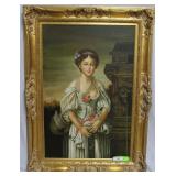 Original acrylic on canvas of exposed lady at Garg