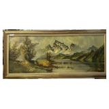 European winter landscape on canvas- 60.5" x 30.5"