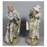Two Porcelain Complementary Dancing Lady and Young