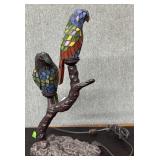 Tiffany-Style Exotic Stained glass parrot lamp - 2