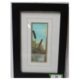 Cattails watercolor in contemporary frame- 13" x