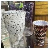 Three unique Glass Vases