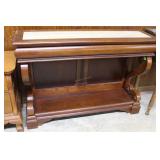 Entry/Console Table with Marble inlay top and sing