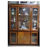 Oriental Glassfront Lighted Display Cabinet - 2 pc