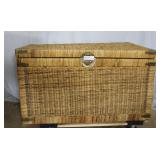 Wicker Hope Chest with brass etched hardware - 36"