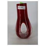 Cut to Clear Hand-blown Czech Glass Vase - 11.5" H