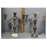 Pair of 3-tier Weighted Sterling candle holders