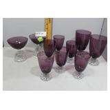 Amethyst Fostoria Heritage glasses - 10 total