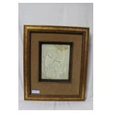 Pair of contemporary framed portraits 21.5" x