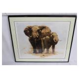 David Shepherd artist signed elephant print 19.5"