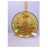 Under the Sea amber glass serving tray