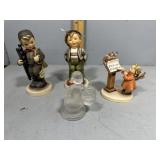 Four Hummel Goebel Figurines incl crystal lady wit